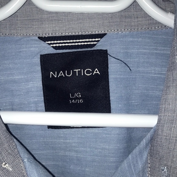 Brand new boys Nautical button down collard shirt - Picture 2 of 4